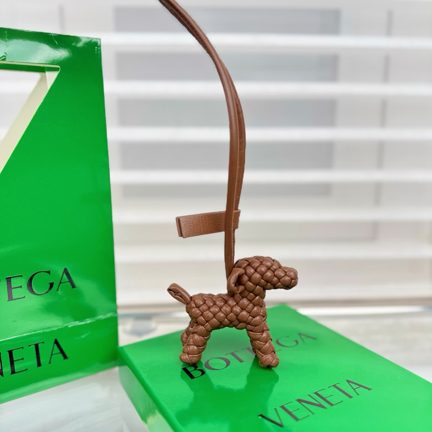 Bottega Veneta Leather Keychain